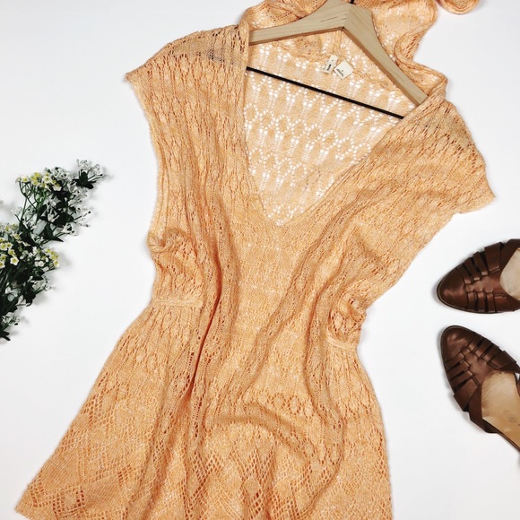 Anthropologie Other - Anthropologie | Moth orange short sleeve cover up